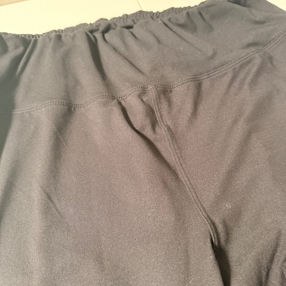 Black High Waisted Athletic Leggings XXL Polyester Spandex Yoga Pants